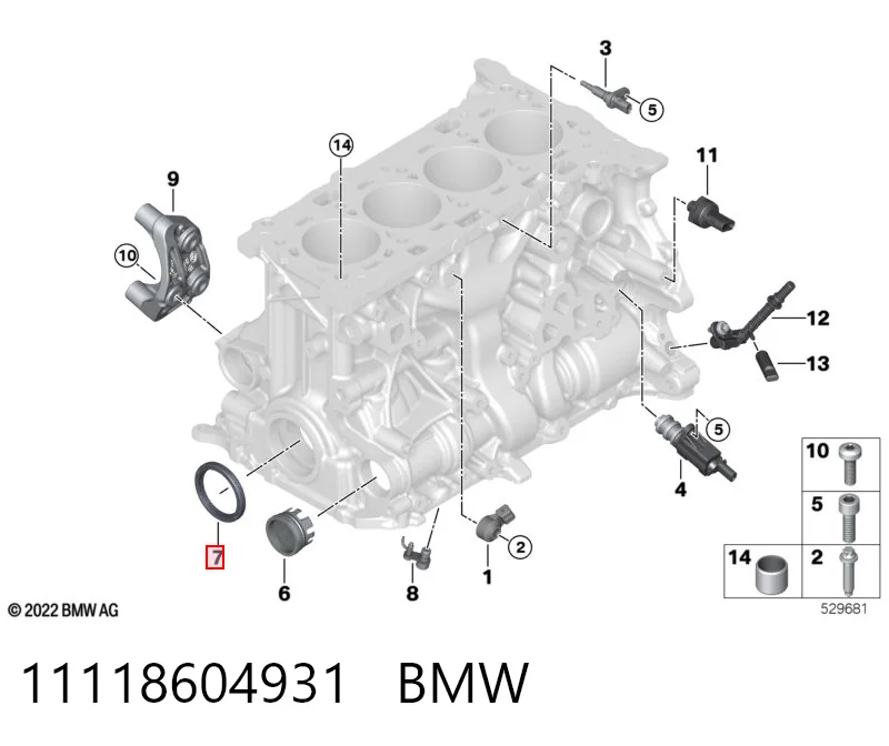 11118604931 BMW Сальник коленвала двигателя, передний