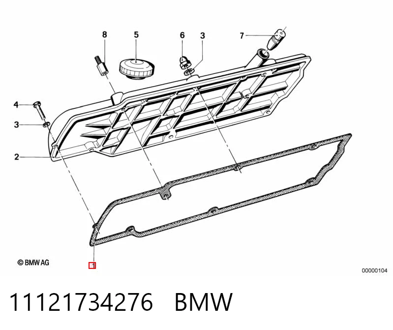 11121734276 BMW Прокладка крышки клапана