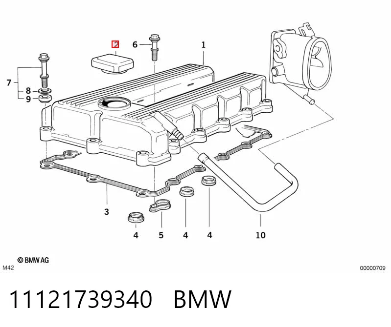 11121739340 BMW Крышка масляной горловины