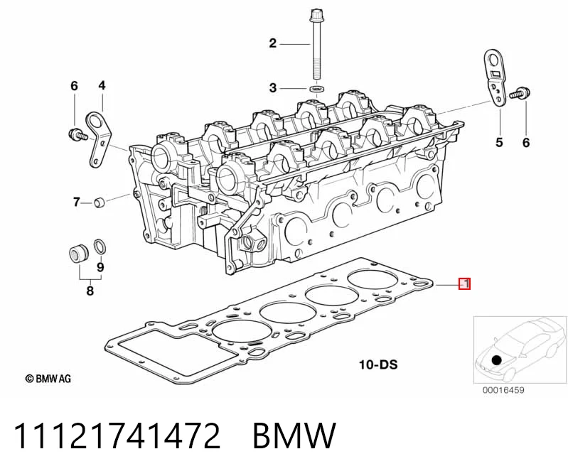 Правая прокладка ГБЦ LVB000350 Land Rover