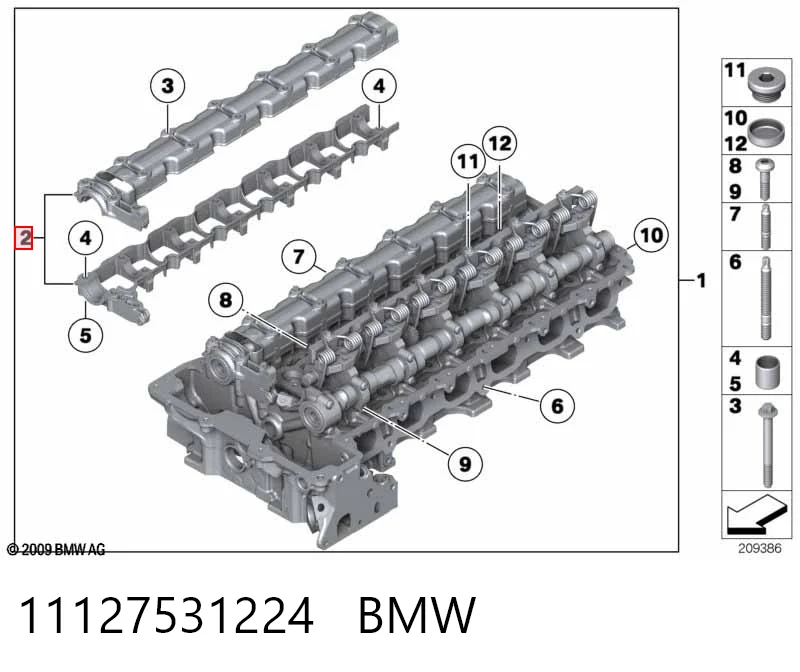 11127531224 BMW Постель распредвала выпускного