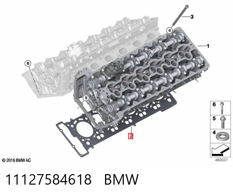11127584618 BMW Прокладка головки блока