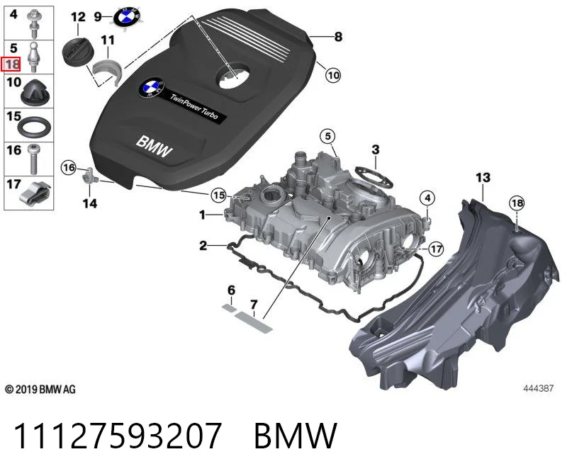 11127593207 BMW Ось вилки сцепления