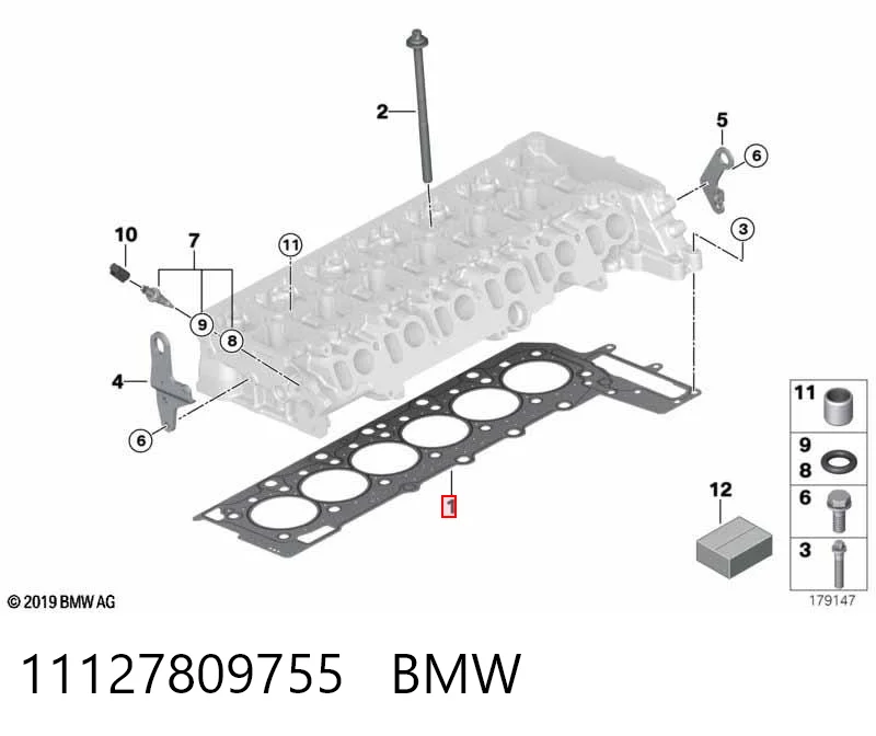 11127809755 BMW Прокладка головки блока