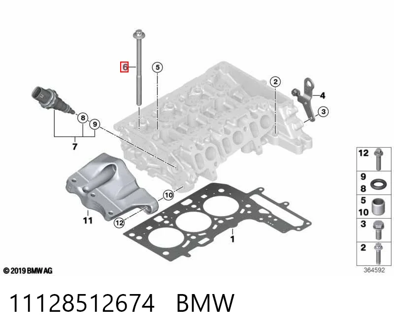 Купить Болт ГБЦ Бмв Х1  F48