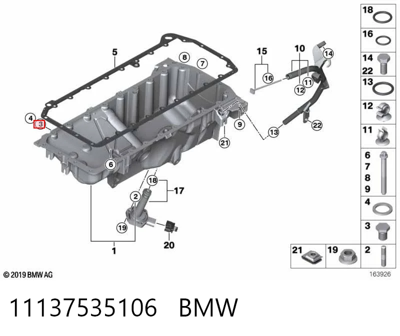 11137535106 BMW Пробка поддона двигателя