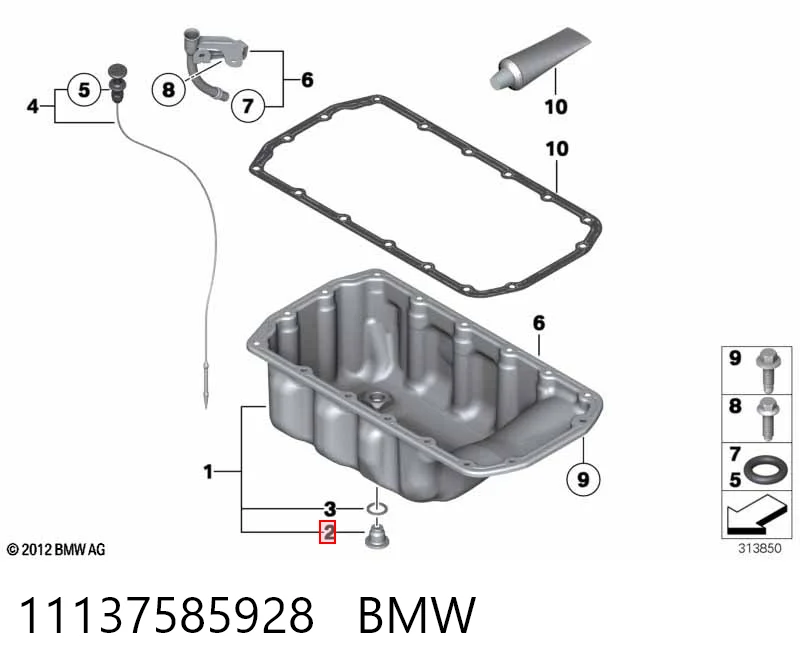 11137585928 BMW Пробка поддона двигателя