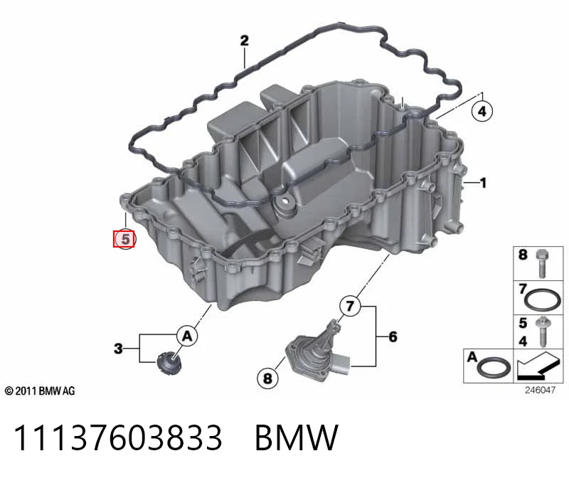 11137603833 BMW Болт поддона двигателя