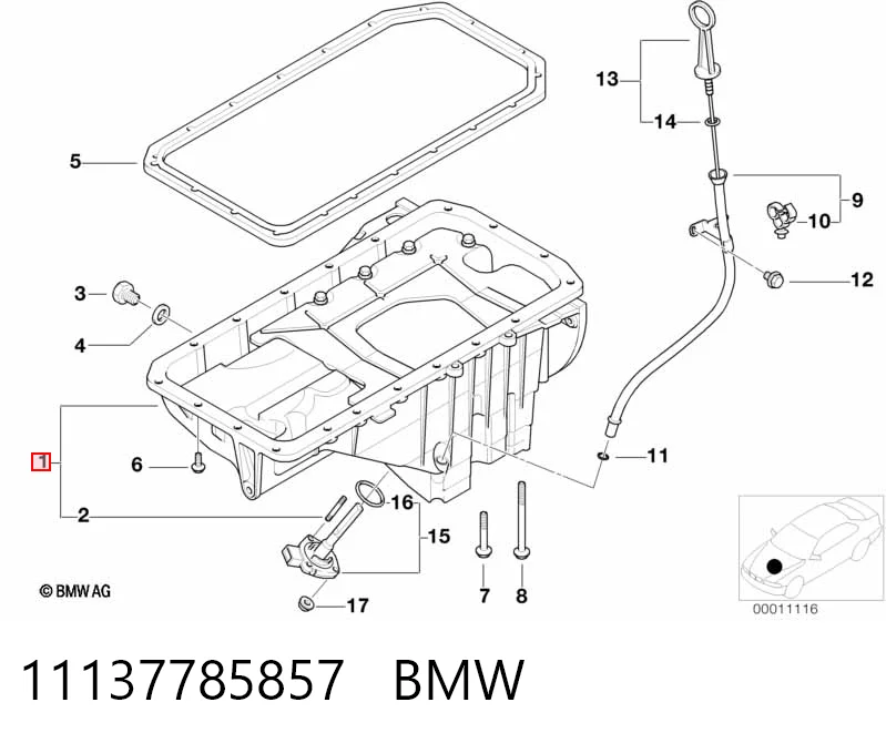 Картер масляный на BMW 3  E46