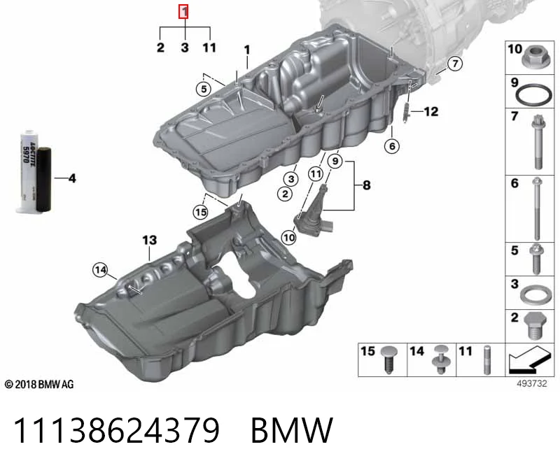 Картер масляный на BMW X5  G05, F95