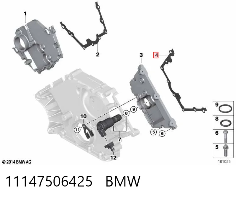 11147506425 BMW Прокладка передней крышки двигателя левая
