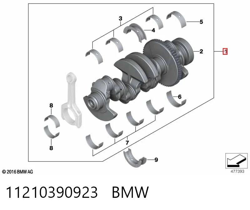 11210390923 BMW Коленвал двигателя