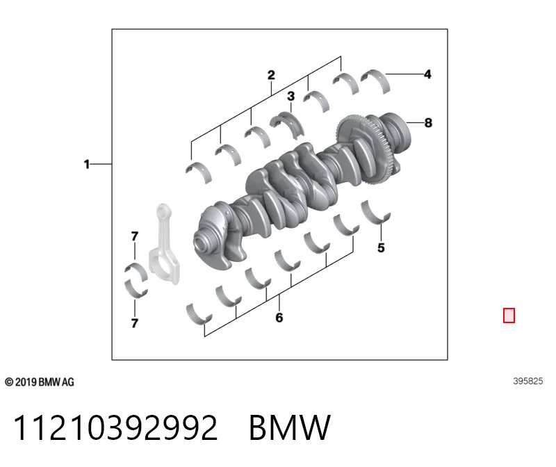 Коленвал двигателя на BMW 7  E65, E66, E67