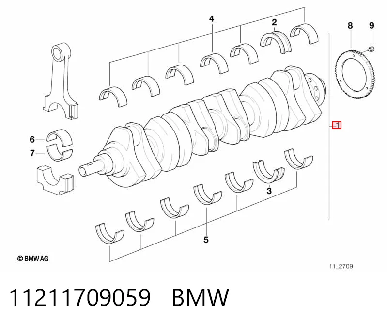 Вал коленчатый и маховик BMW 3 купе (E46) (1999 - 2006) цена, от 361.09 USD