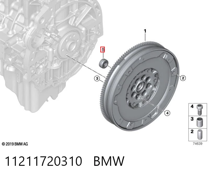 11211720310 BMW Опорный подшипник первичного вала КПП (центрирующий подшипник маховика)