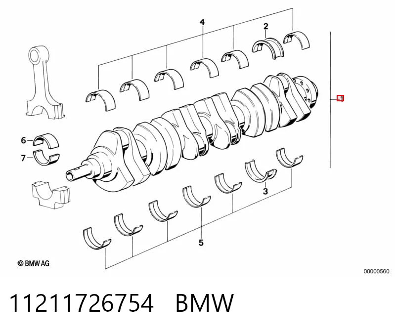 Вал коленчатый и маховик BMW 3 универсал (E46) (1999 - 2005) цена, от 30.83 USD