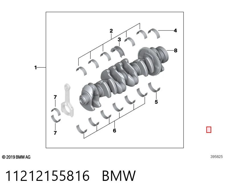 11212155816 BMW Коленвал двигателя