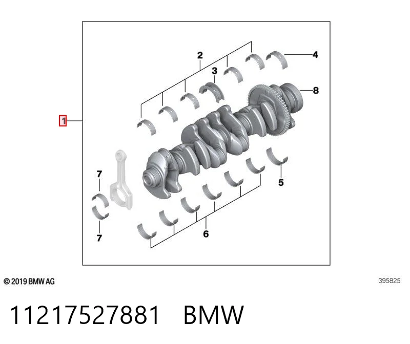11217527881 BMW Коленвал двигателя