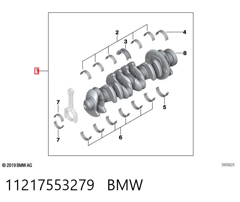 11217553279 BMW Коленвал двигателя
