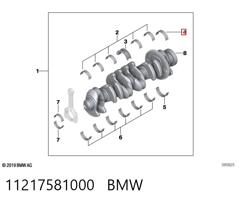11217581000 BMW Подшипник скольжения коленвала