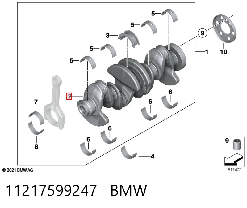 Коленвал 3M105037 AND
