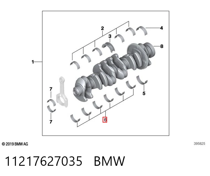 11217627035 BMW Подшипник скольжения коленвала