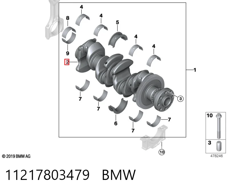  Коленвал BMW 1 