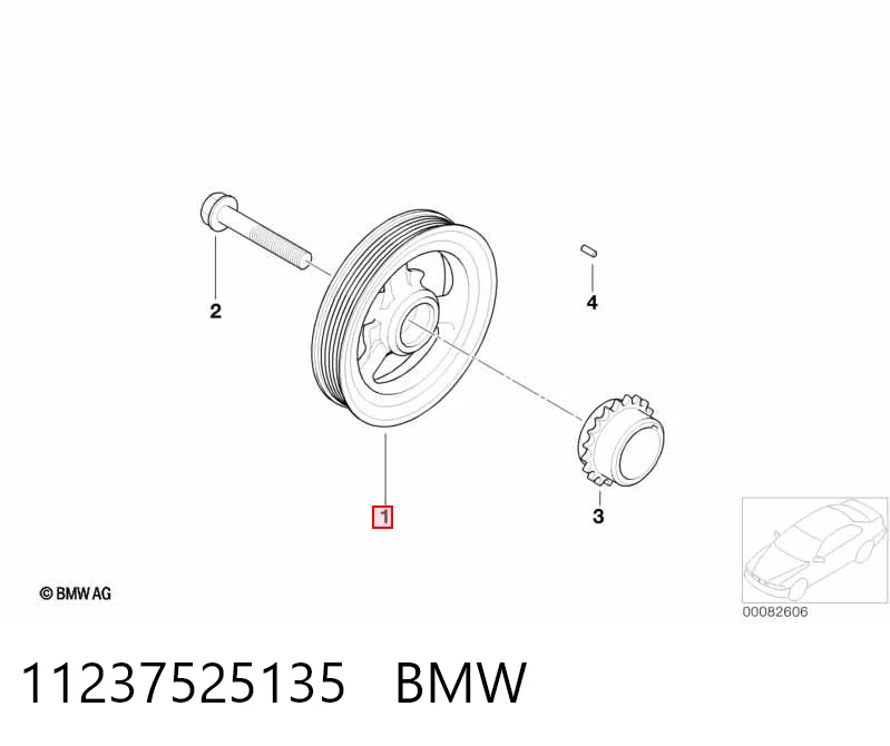 11237525135 BMW Шкив коленчатого вала