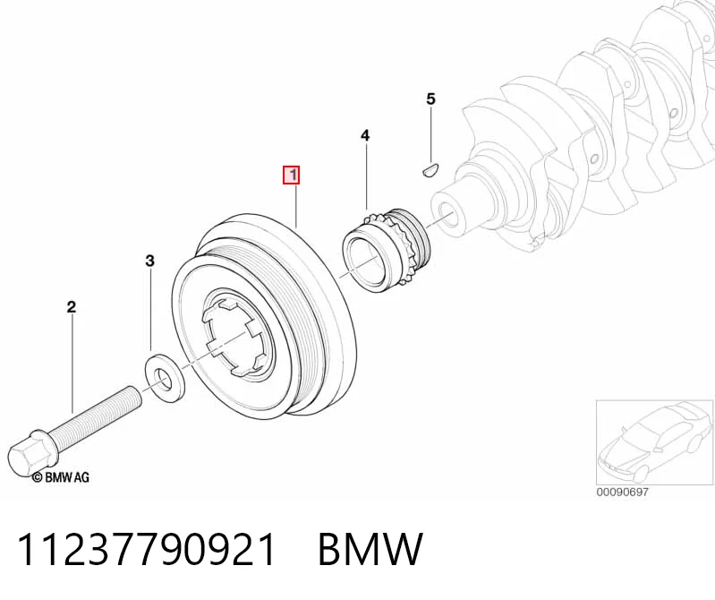 11237790921 BMW Шкив коленчатого вала