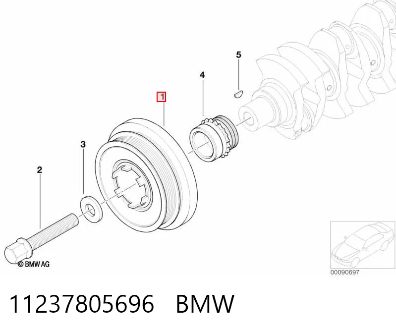 11237805696 BMW Шкив коленчатого вала