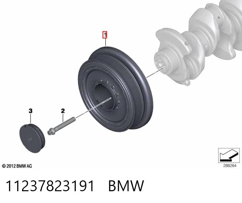 11237823191 BMW Шкив коленчатого вала