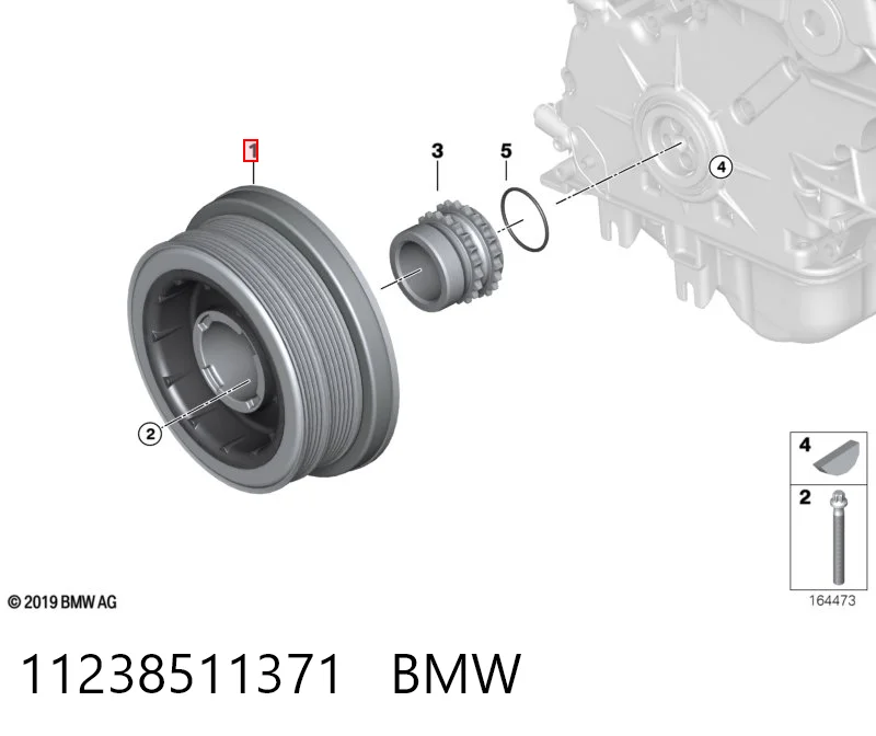 11238511371 BMW Шкив коленчатого вала