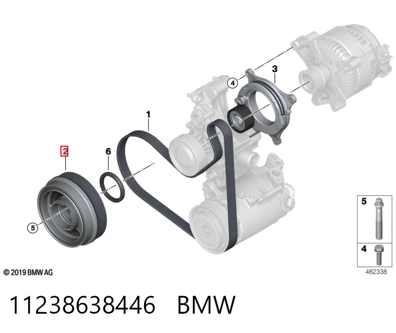 11238638446 BMW Шкив коленчатого вала