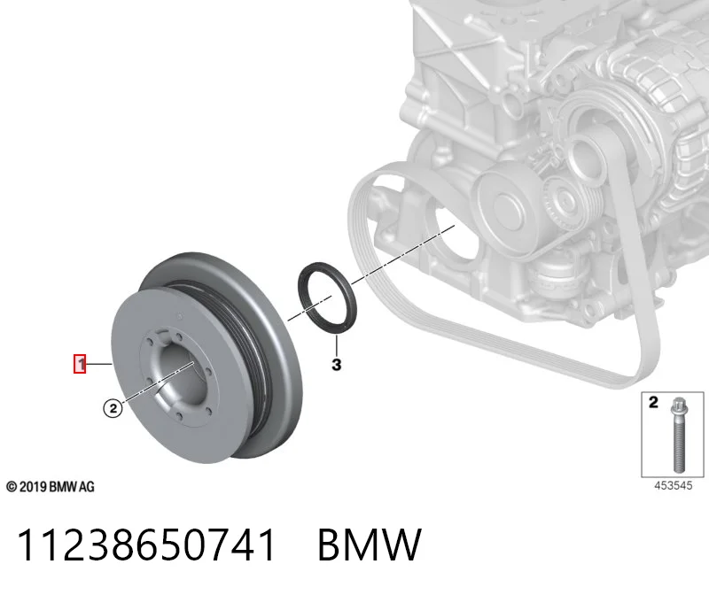 Шкив коленвала (демпфер) BMW X7 внедорожник (G07) (2019 - 2026) цена, от 247.07 USD