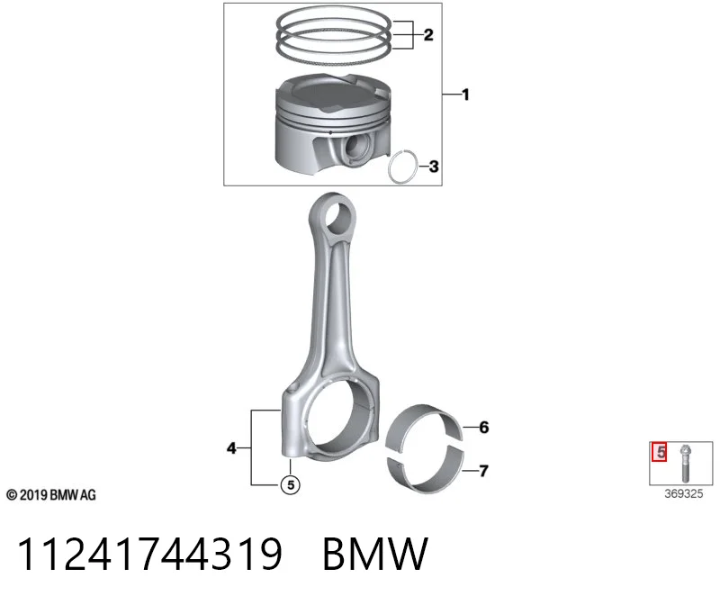 11241744319 BMW Болты для крепления шатунов
