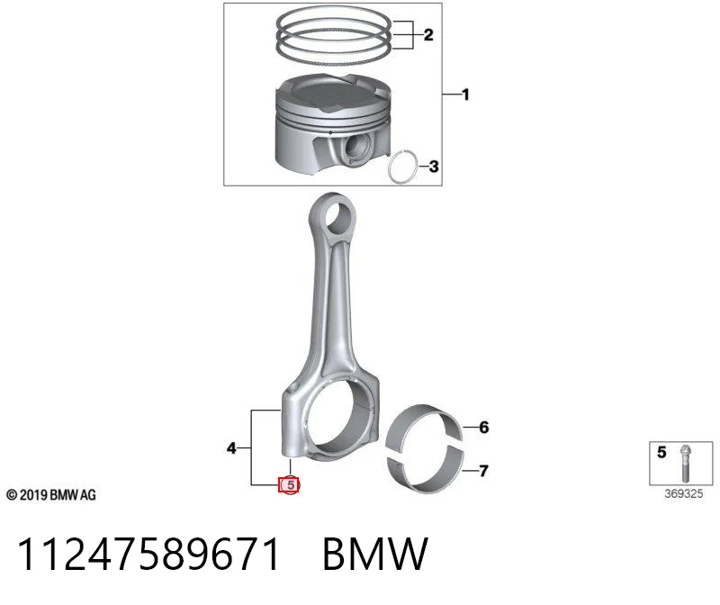 11247589671 BMW Болты для крепления шатунов