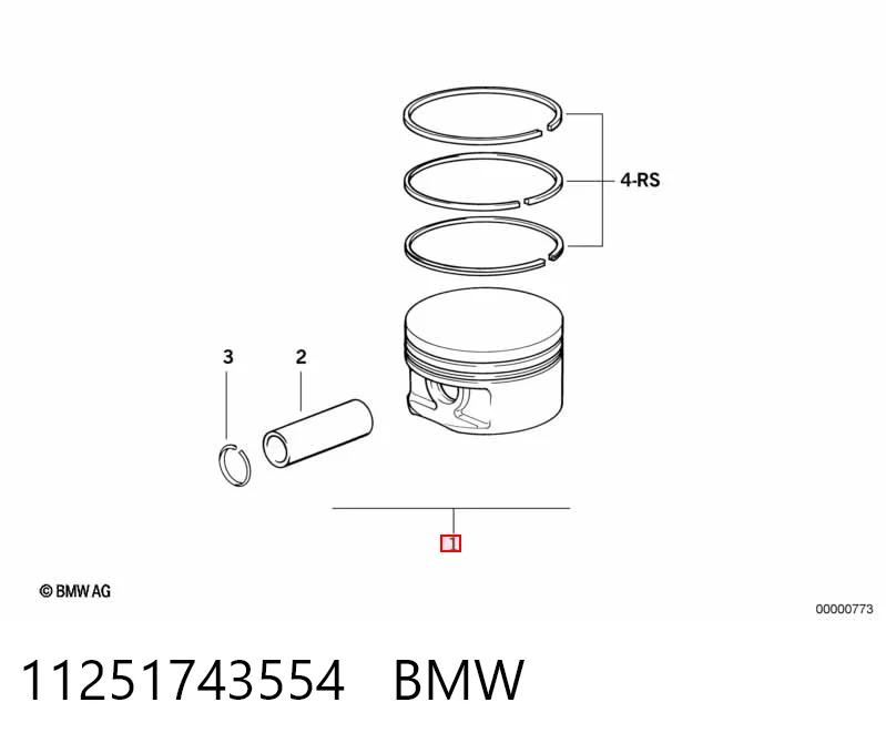 Поршень на 1 цилиндр, 2-й ремонт BMW 3 