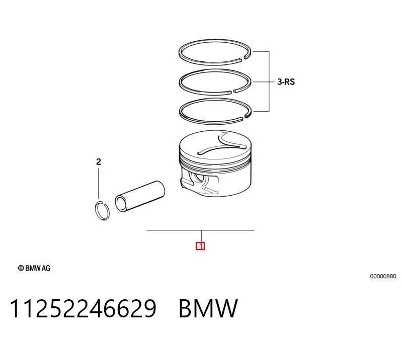 826200 Mahle Original Поршень в комплекте на 1 цилиндр, STD