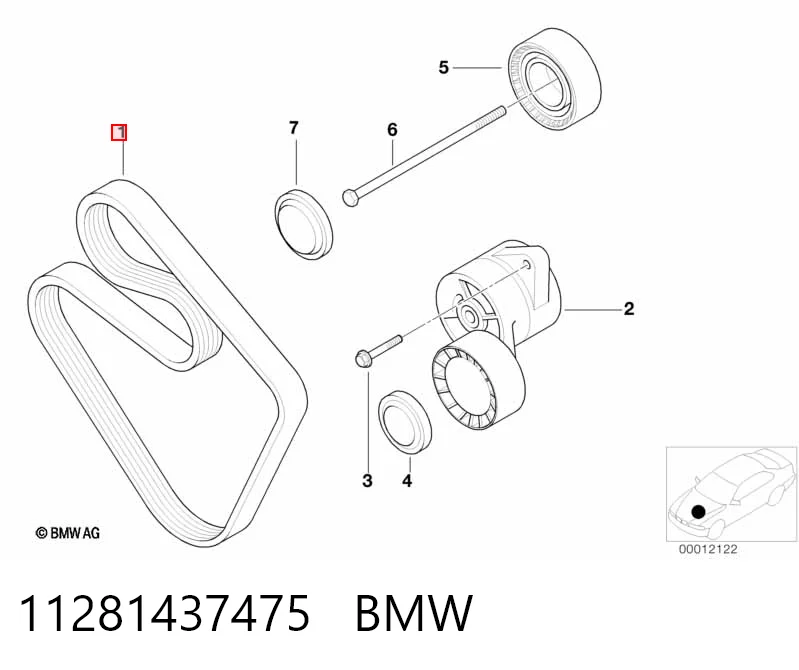 11281437475 BMW Поликлиновый ремень