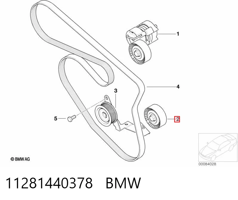 11281440378 BMW Ролик приводного ремня, паразитный