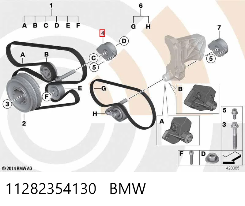 11282354130 BMW Натяжитель клинового ремня