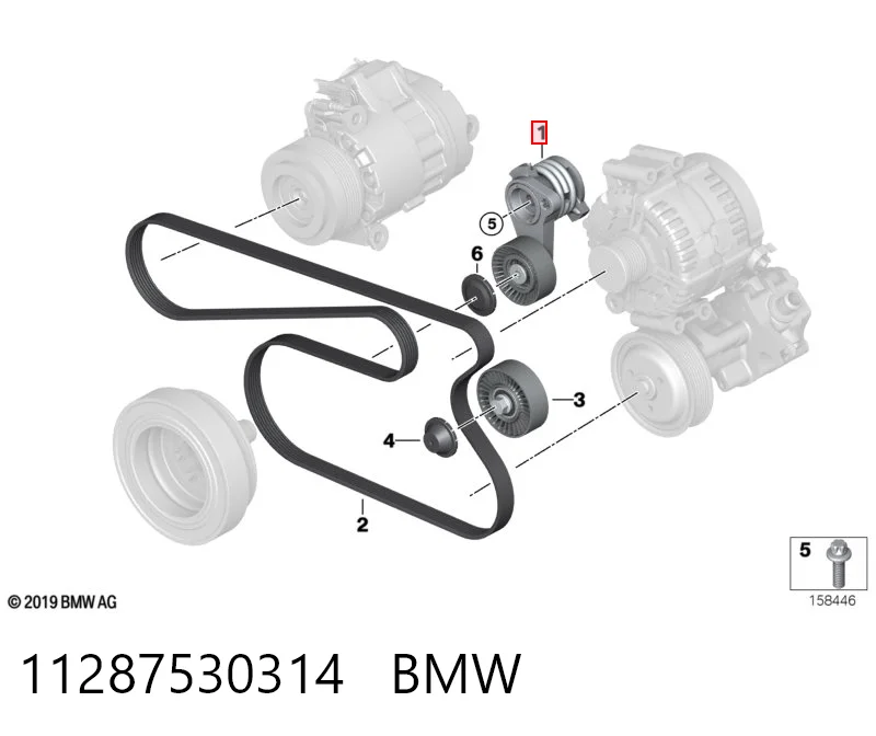 11287530314 BMW Натяжитель клинового ремня