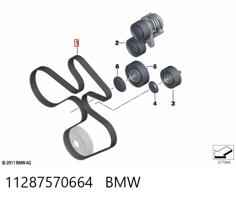  Ремень генератора BMW 3 