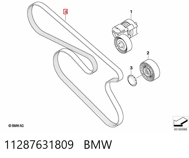 Поликлиновый ремень на BMW 1  E81