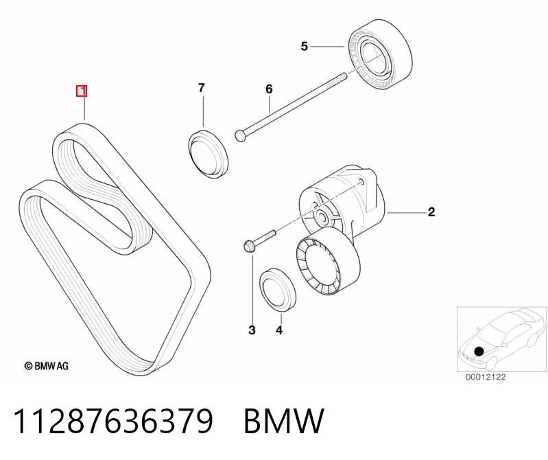 11287636379 BMW Поликлиновый ремень