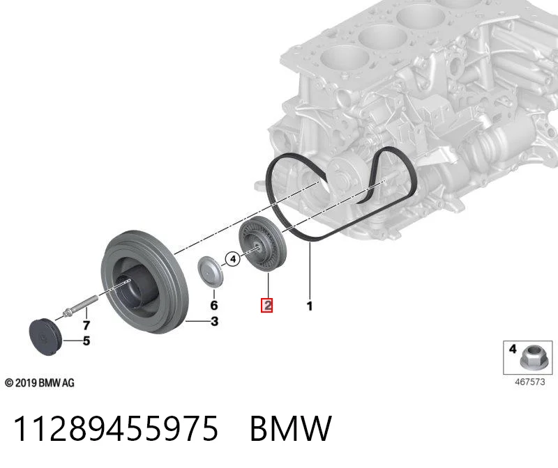 11289455975 BMW Ремень приводной, комплект