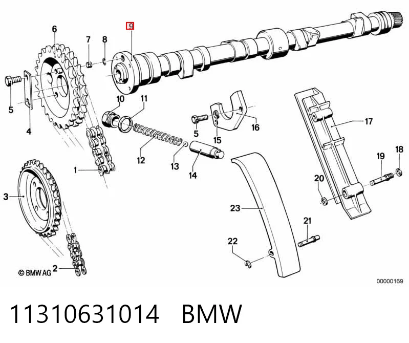 Распредвал двигателя на BMW 3  E21