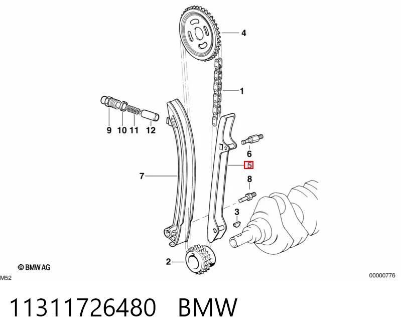 502603755 Hans Pries (Topran) Планка успокоителя цепи ГРМ