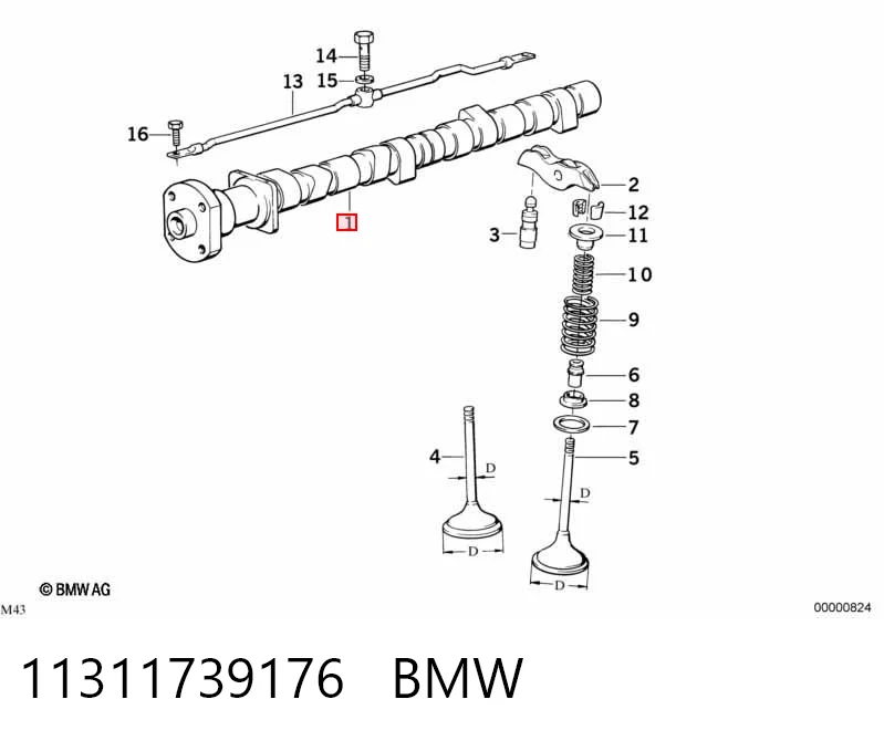 Распредвал двигателя на BMW 3  E46