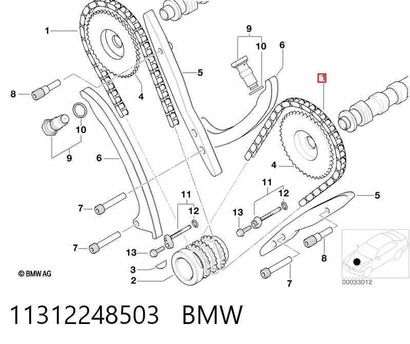 Цепь на BMW 7  E65, E66, E67